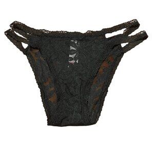 🖤(10 for $10) NoBo Black Floral Lace Double Strap Panties